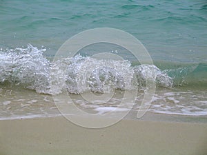 Stormy waves of the Indian Ocean in the Maldives