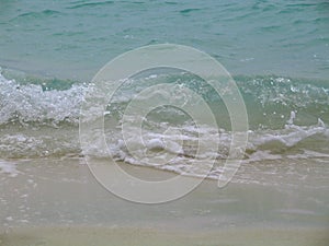 Stormy waves of the Indian Ocean in the Maldives