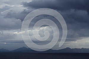 Stormy weather above the sea