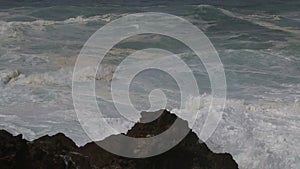 Stormy weather along Atlantic Ocean, Sines, Portugal