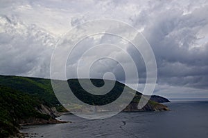 Stormy weather along the coast of Meat Cove, Nova Scotia, Canada