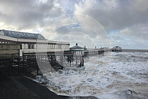 Stormy weather at Blackpool north pier