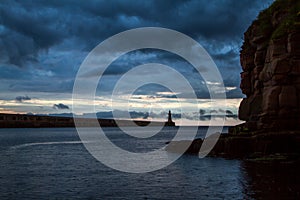 Stormy weather looms over the pier