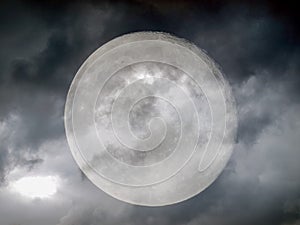 Stormy weather moon