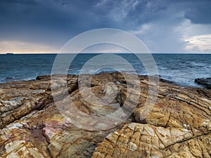 Stormy weather over the sea