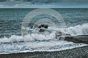 Stormy weather at the seaside