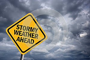 Stormy weather sign