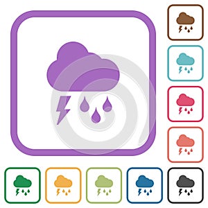 Stormy weather simple icons