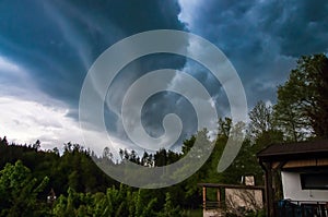 Stormy weather with tornado