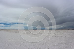 Stormy Weather at Uyuni Salt Flat photo