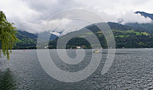 Stormy weather on Zeller Lake,Austria