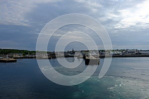 Stornaway Harbour viewed from the 07.00am ferry to Ullapool photo