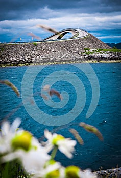 Storseisundet Bridge Storseisundbrua is the  most famous and longest of the eight bridges that make up Atlantic Ocean Road.