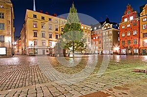 Stortorget at night