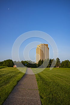 The 21-story Art Deco North Dakota State Capitol in Bismarck