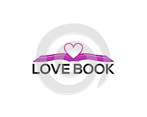 Story Book, love story, love Education, heart-shaped pages vector illustration