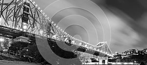 Story Bridge in Brisbane. Black and White