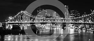 Story Bridge in Brisbane. Black and White