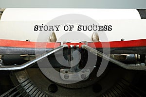 Story of success is shown using the text