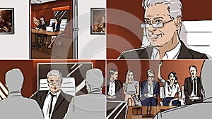 Storyboard about job interview