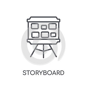 Storyboard linear icon. Modern outline Storyboard logo concept o photo