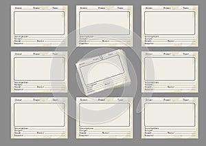 Storyboard template in retro style