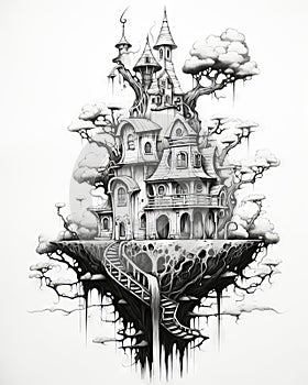 Storybook house Coloring Book Page