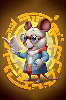 Storybook reading mouse