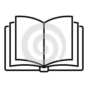 Storyteller open book icon, outline style photo