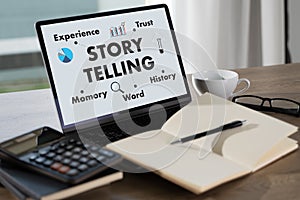 Storytelling Concept business brand story marketing creation content