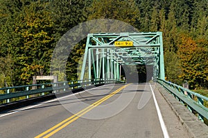 Stossel Bridge in Carnation crossing the Snoqualmie River built 1951