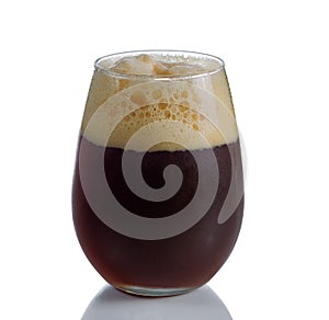 Stout Beer in Stemless Glass