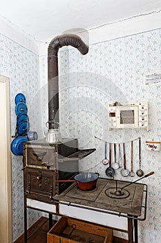 Stove in a 1950s kitchen