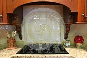 Stove and backsplash