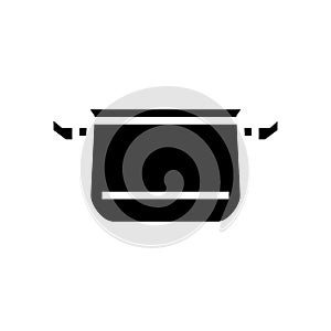 stove pot cooking glyph icon vector illustration