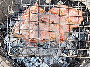 Stove use charcoal for grill food