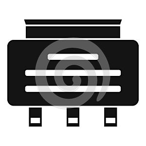 Stove voltage regulator icon simple vector. Power electric