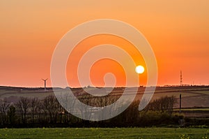 Stowford farm meadows sunset