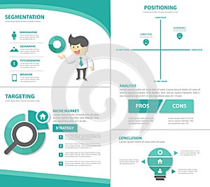 STP marketing businessman Infographic elements icon presentation template flat design set for advertising marketing brochure flyer