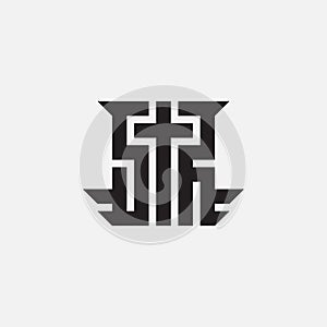 STR - Vector logo, design element or icon. Initials, monogram or logotype