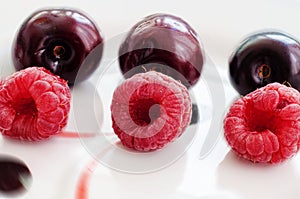 Straberries and grapes