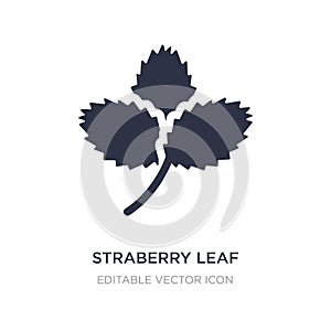 straberry leaf icon on white background. Simple element illustration from Nature concept