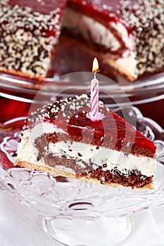 Stracciatella birthday cake