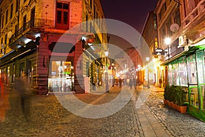 Strada Eelari street in Bucharest, Romania