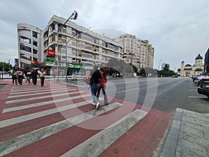 Strada Nicolae Balcescu. Centru Bacau Romania