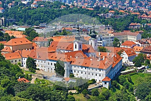 Strahov Manastery, Panorama of Prague, Czech Republic photo