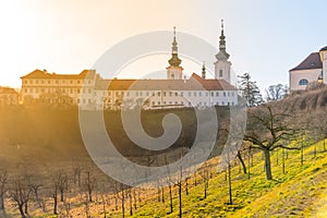 Strahov Monastery, Czech: Strahovsky klaster. Premonstratensian abbey in Hradcany. View from Great Strahov Garden