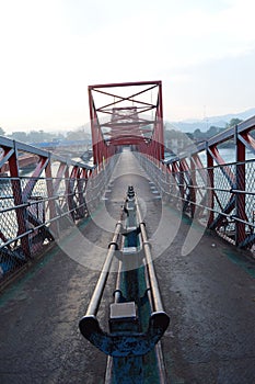 Straight bridge over Ganga river in haridwar india, bridge over ganga river photo