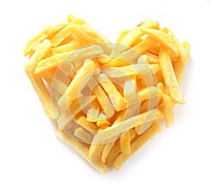 Straight Cut French Fries in Shape of Heart