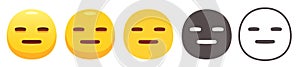 Straight expressionless emoji